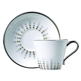 Chain Tiara Topaz Espresso Cup & Saucer, Platinum